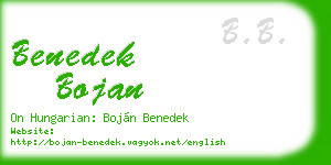 benedek bojan business card